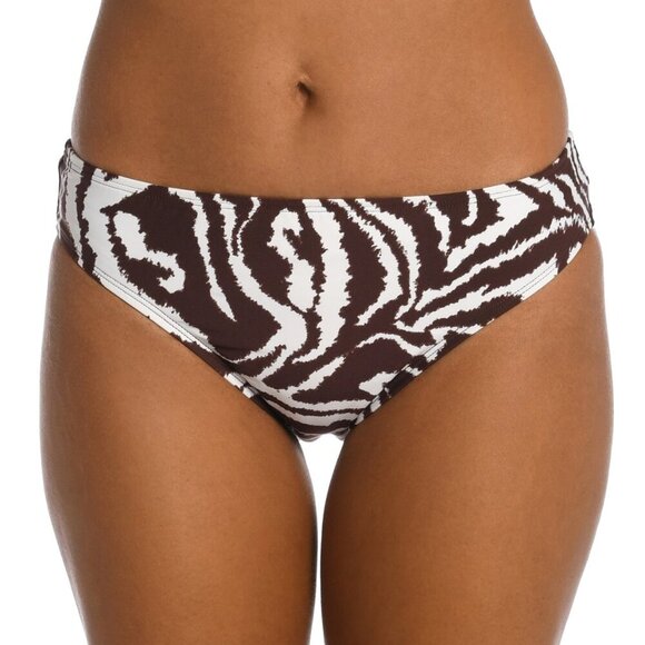 La Blanca Fierce Lines Reversible Side Shirred Hipster Bottom - Picture 1 of 14
